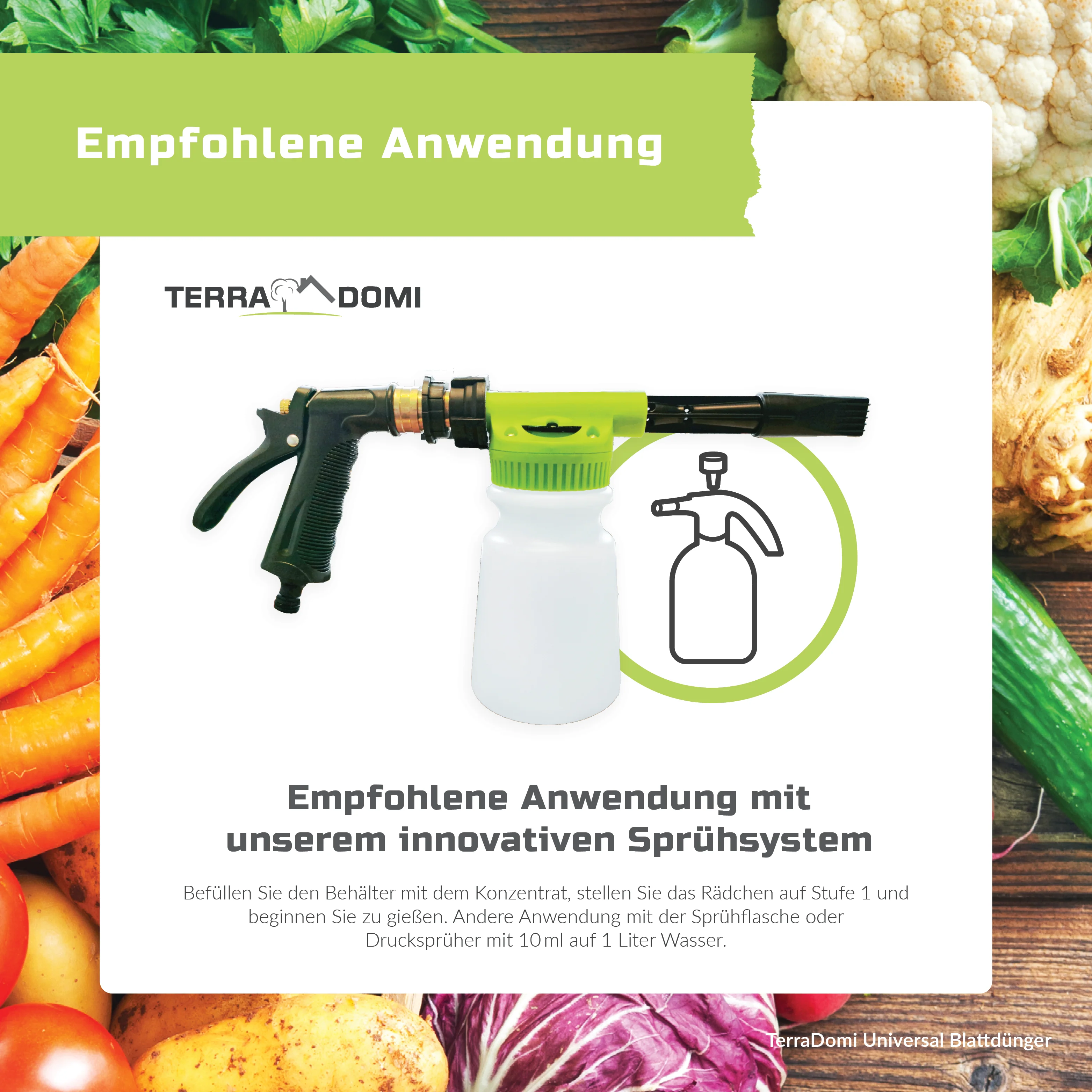TerraDomi Blattdünger Universal | Konzentrat für Rasen, Gemüse und Beete | Spezialdünger - Image 4