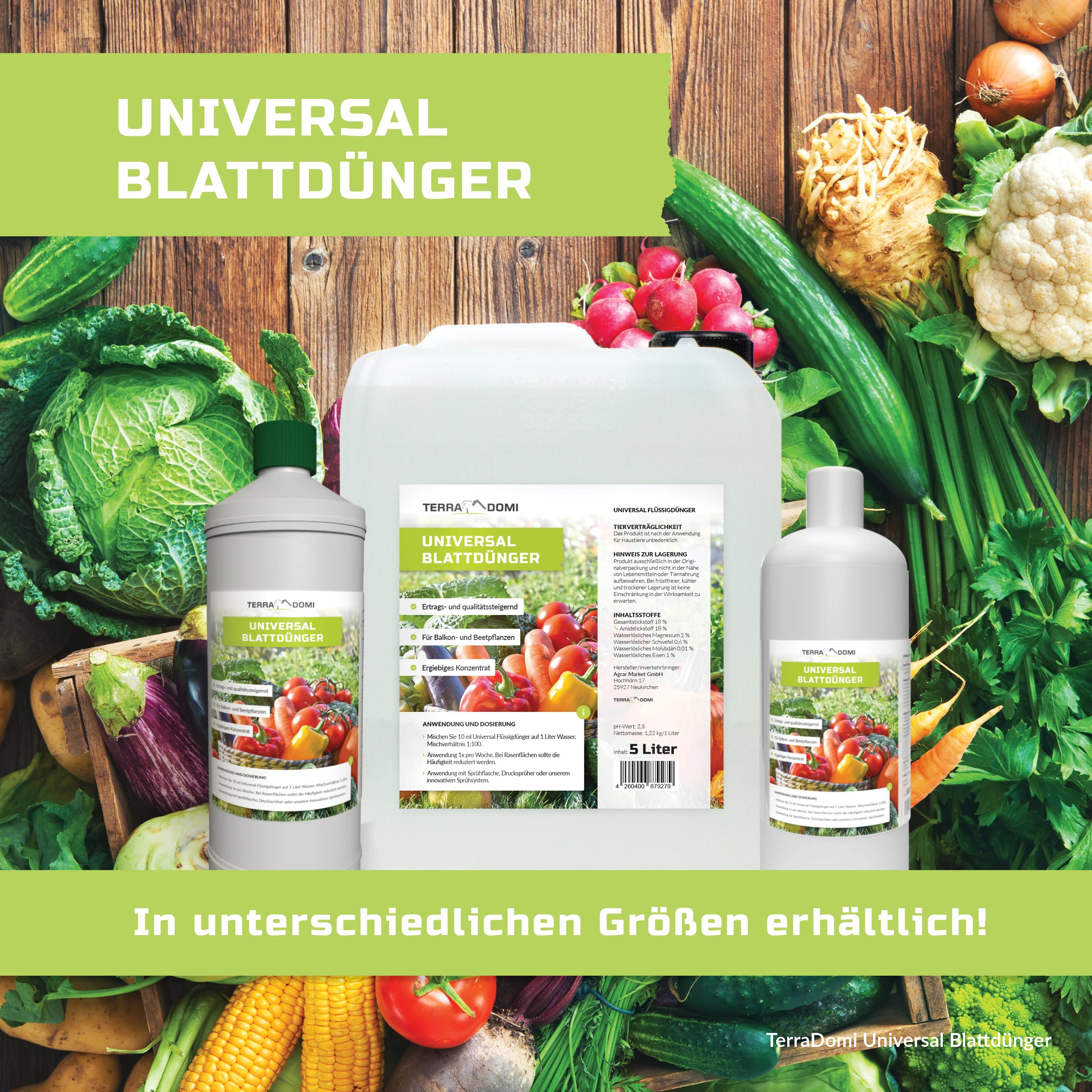TerraDomi Blattdünger Universal | Konzentrat für Rasen, Gemüse und Beete | Spezialdünger - Image 7