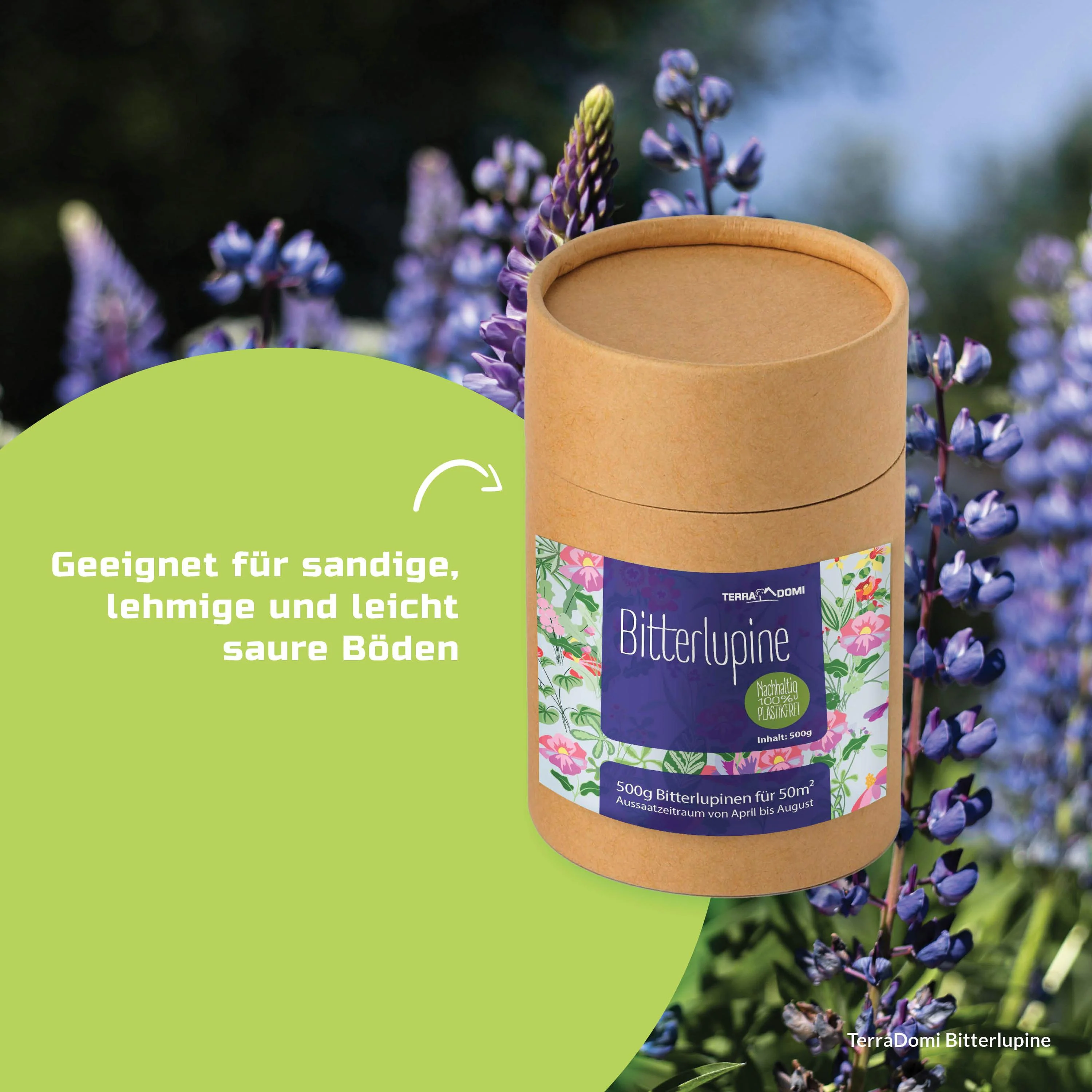 TerraDomi 500g Bitterlupinen I tiefwurzelnd und bodenauflockernd - Image 5