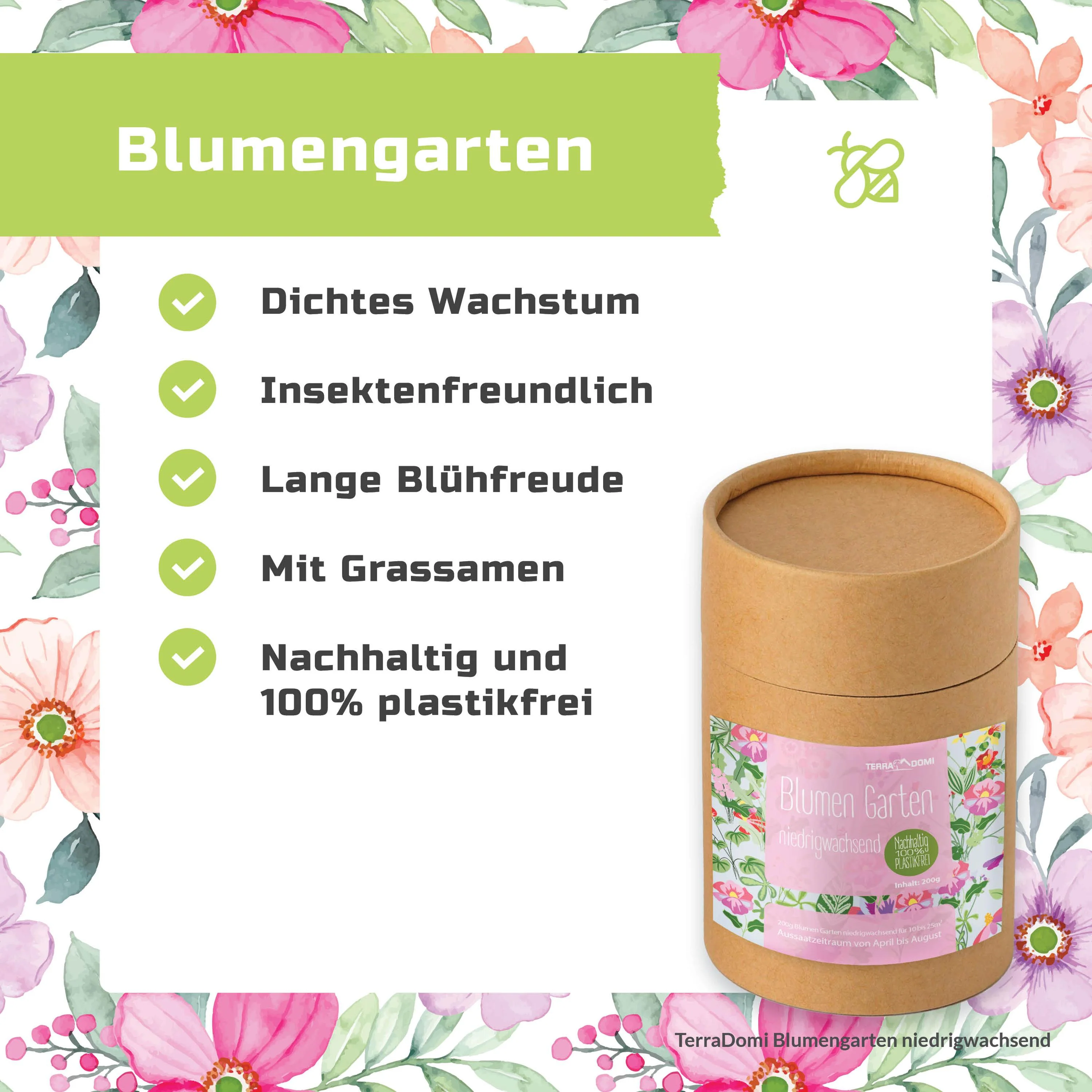 Blumen-Garten 200g niedrigwachsende Blumenmischung - Image 2