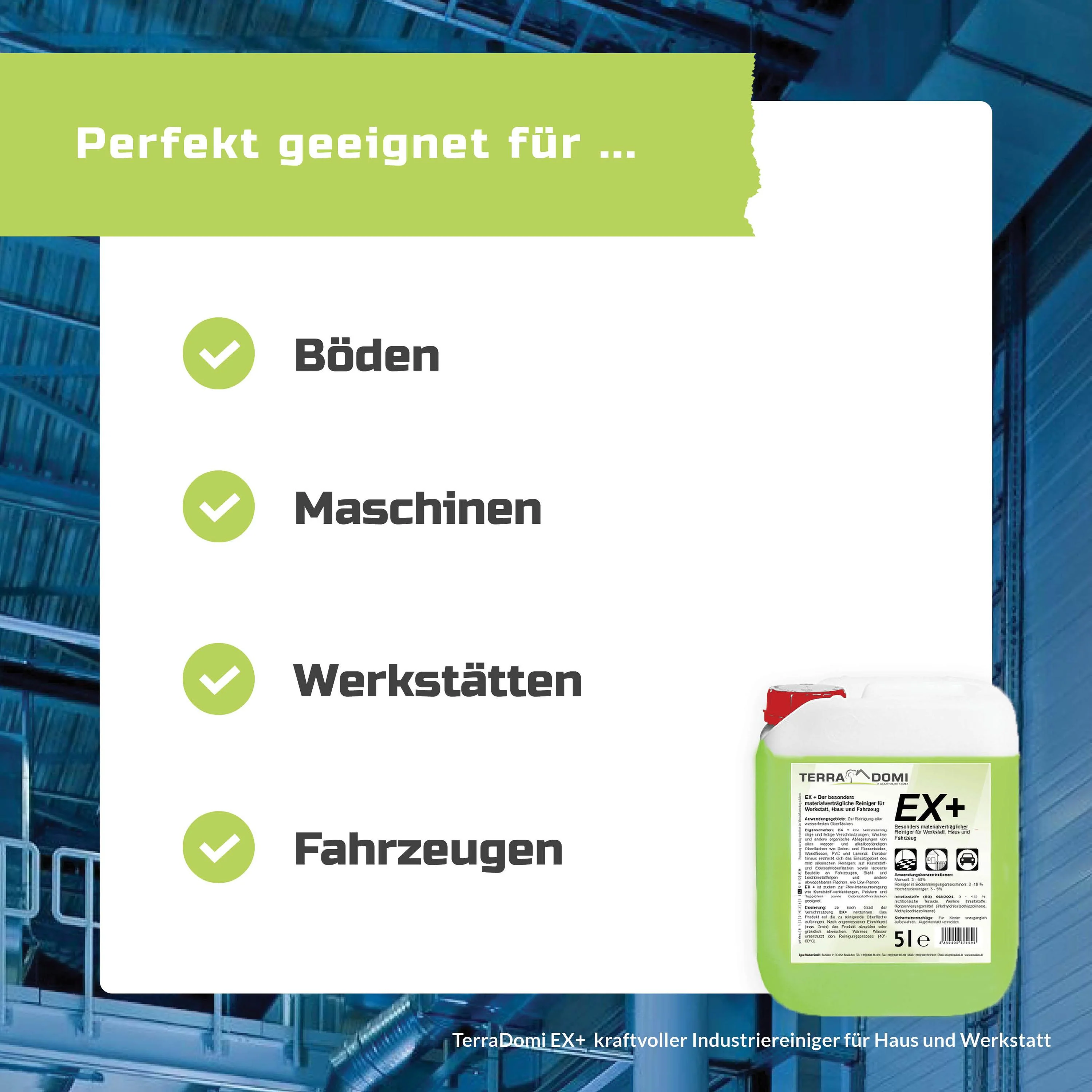 EX+ Reiniger - 5 Liter- Reinigungsmittel für Boden, Maschinen, Betrieb & Werkstatt - Image 3