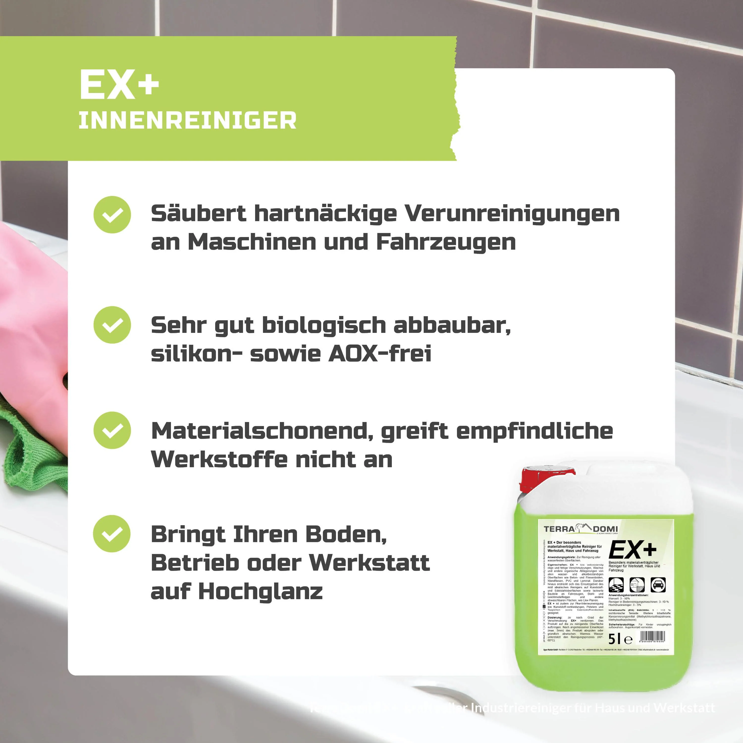 EX+ Reiniger - 5 Liter- Reinigungsmittel für Boden, Maschinen, Betrieb & Werkstatt - Image 4