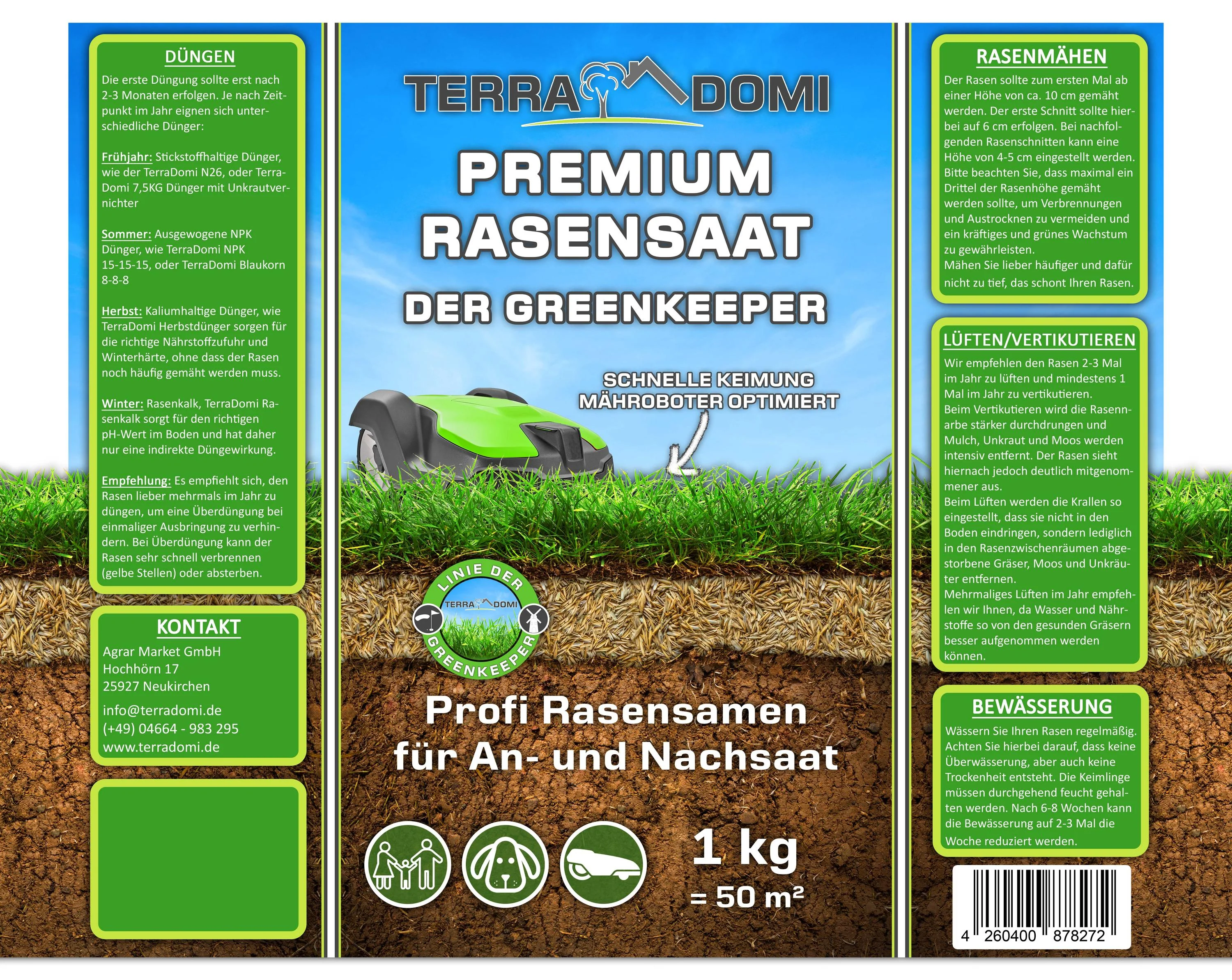Premium Rasensamen für An- & Nachsaat I strapazierfähige und robuste Rasensaat der Greenkeeper - Image 4