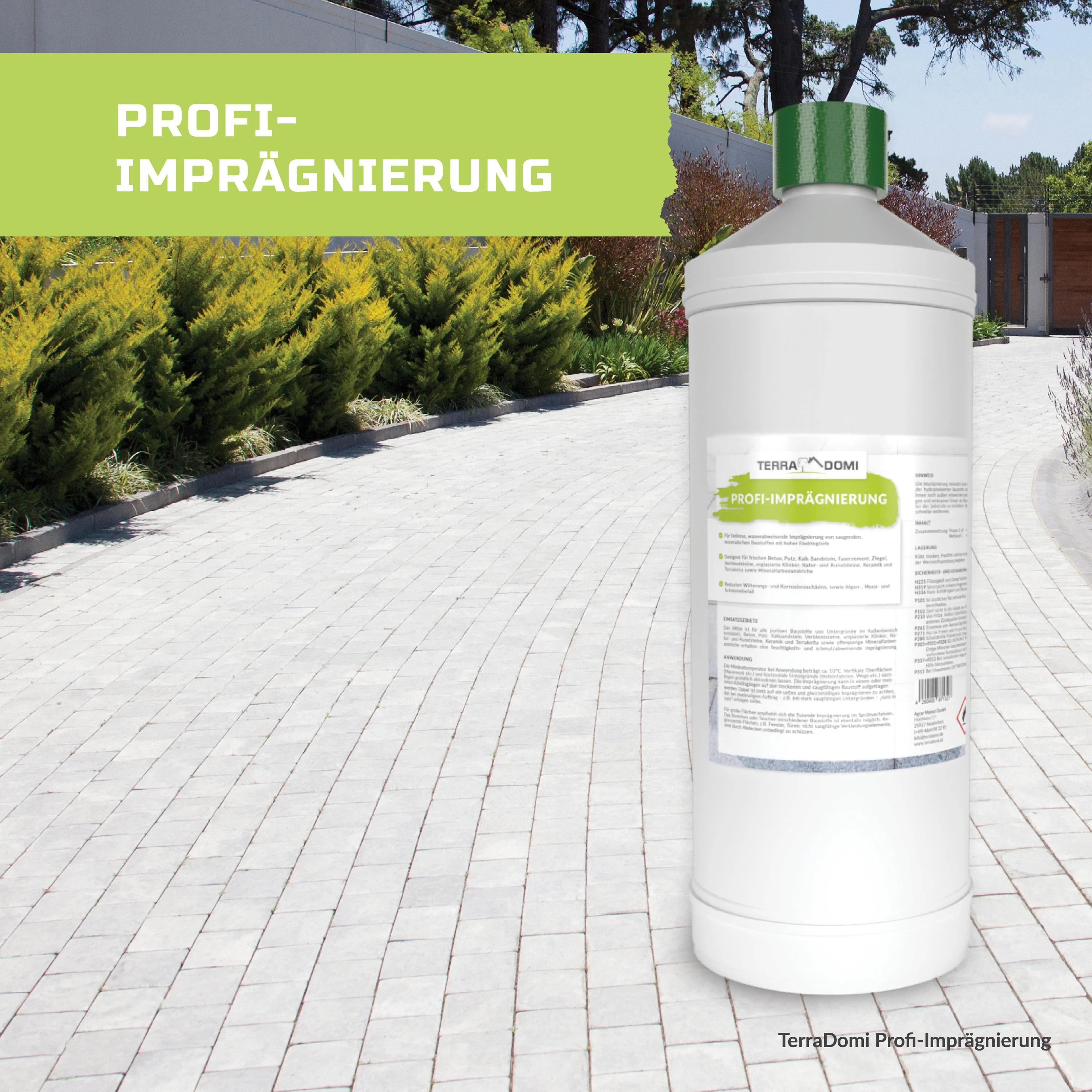 TerraDomi Steinimprägnierung 1 Liter anwendungsfertig | Hochwertige Steinversiegelung - Image 3
