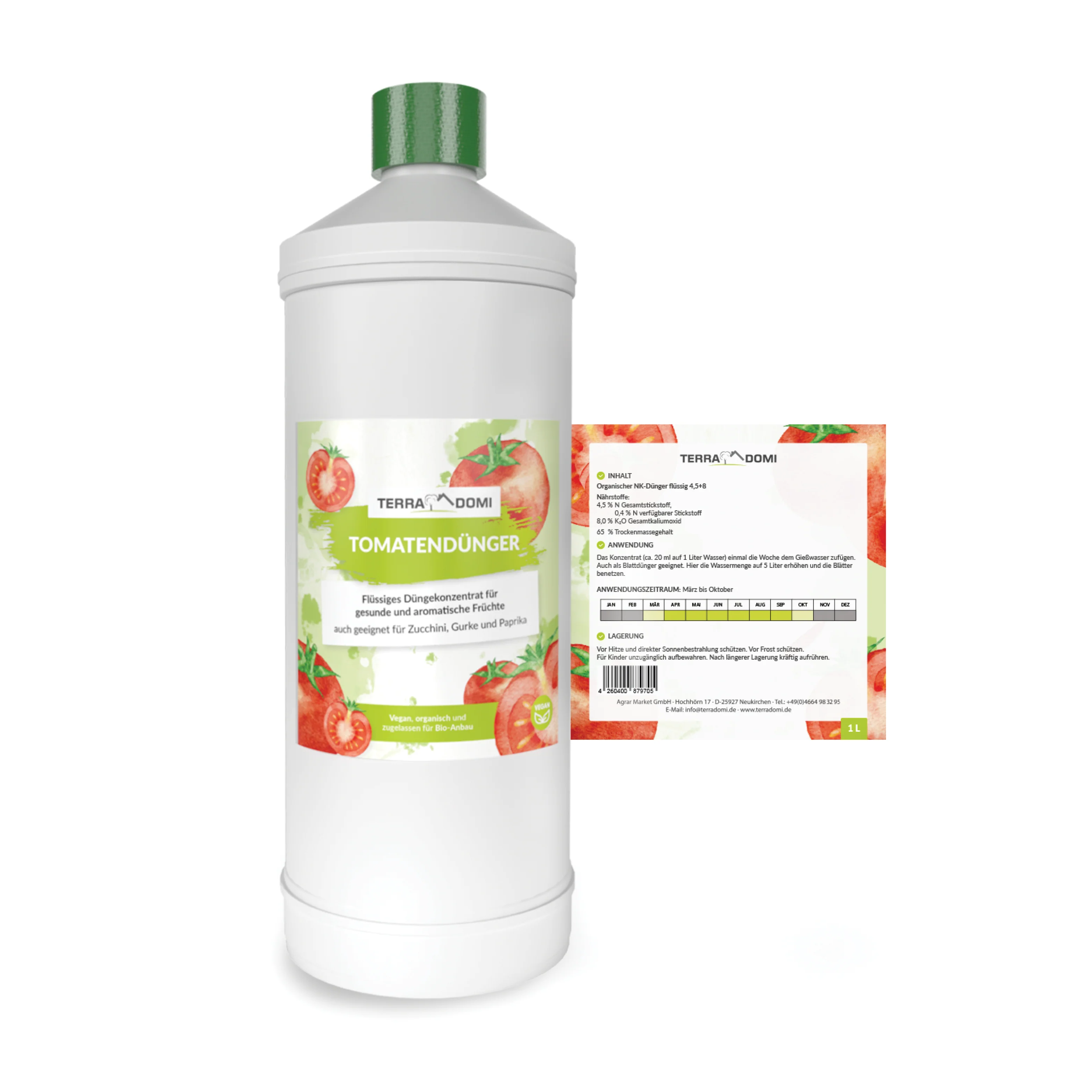 TerraDomi Tomatendünger 1 Liter Flüssigdünger Konzentrat - Image 2