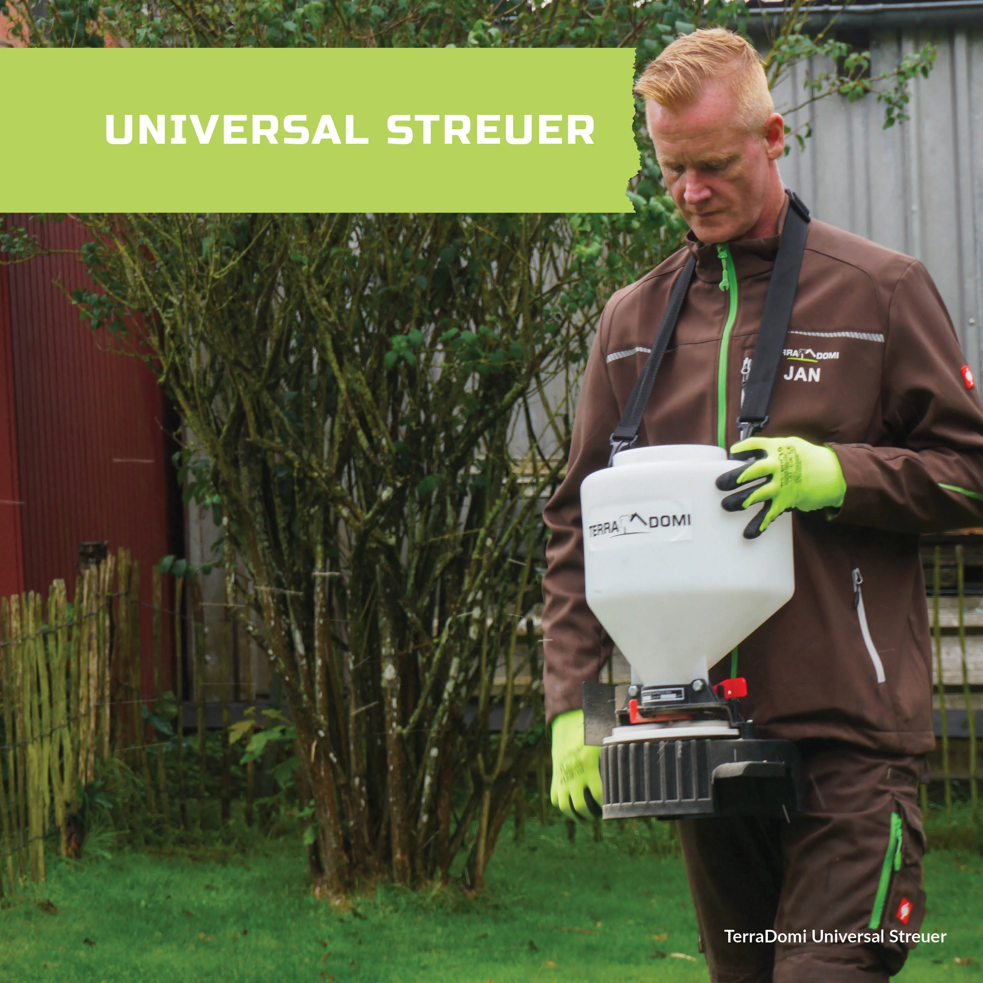 TerraDomi Universal Streuer | Streugerät für Dünger, Saatgut & Streusalz | 9L Behälter - Image 5